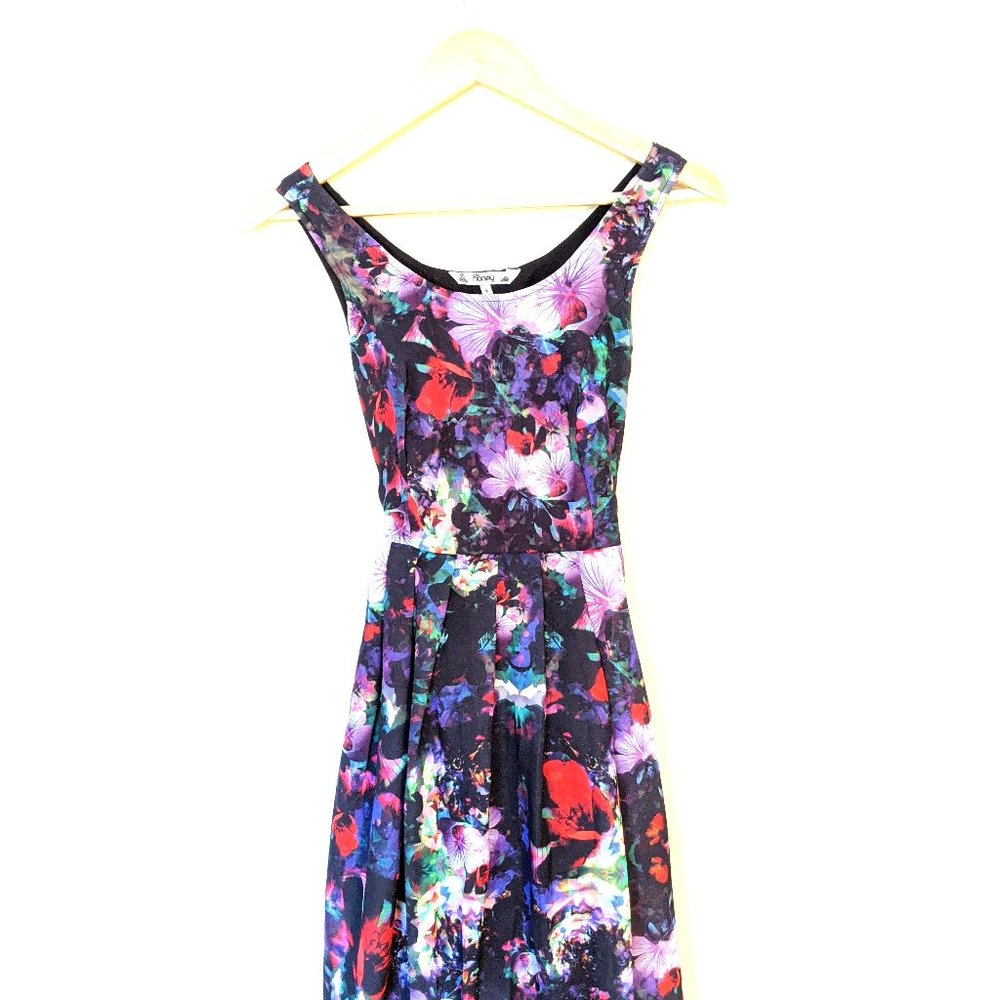 Boutique Floral multi-colored midi dress